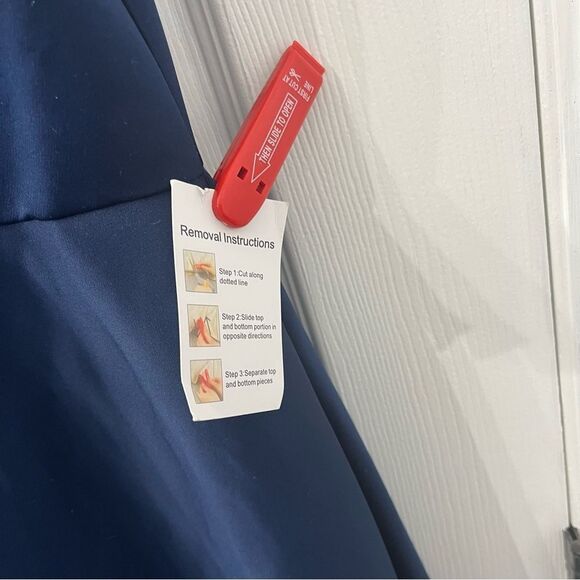 NWT Mac Duggal Women's Ieena High Neck Cap Sleeve Tea Length Dress sz 18 - Picture 10 of 10